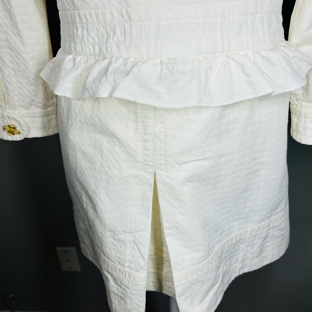 VTG Y2K 2000’s Juicy Couture Cream Double Breasted Trench Coat Size M - Picture 6 of 16